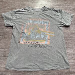 Pink Floyd Shirt‎ Womens Medium Gray Graphic Print June 1973 Hollywood Florida